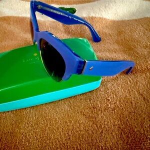 Kate Spade Blue Sunglasses with Green Case